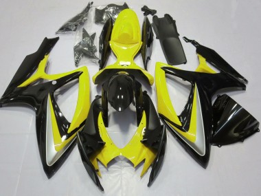 2006-2007 Suzuki GSXR 600 / GSXR 750 Motorcycle Fairings - Yellow Glossy Black Australia for Sale