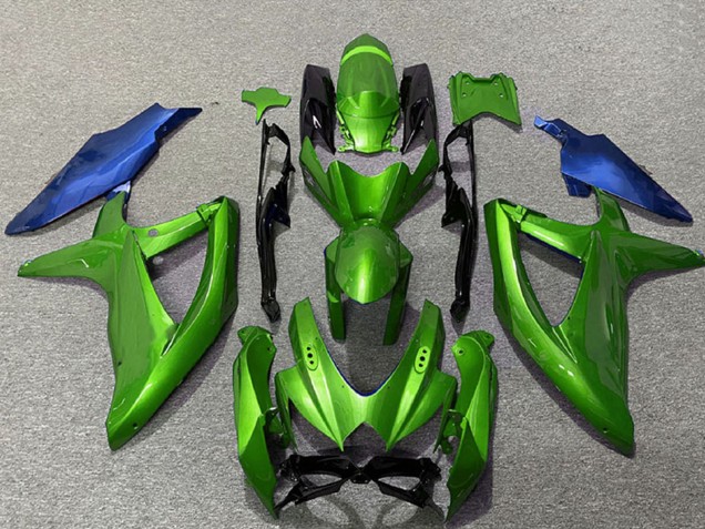 2008-2010 Suzuki GSXR 600 / GSXR 750 Motorcycle Fairings - Green Blue Australia for Sale