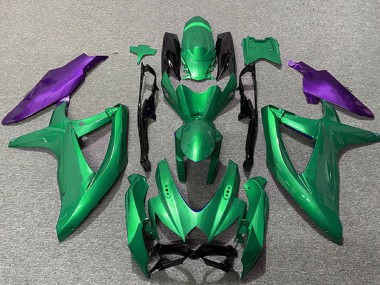 2008-2010 Suzuki GSXR 600 / GSXR 750 Motorcycle Fairings - Green Purple Australia for Sale