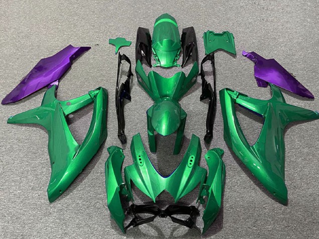 2008-2010 Suzuki GSXR 600 / GSXR 750 Motorcycle Fairings - Green Purple Australia for Sale
