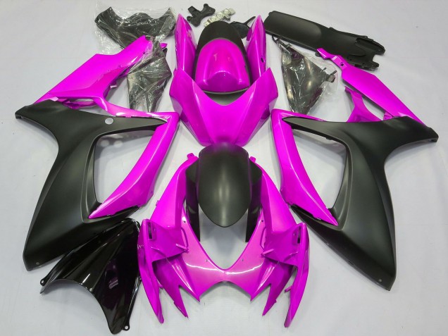 2006-2007 Suzuki GSXR 600 / GSXR 750 Motorcycle Fairing - Pink Matte Black Australia for Sale