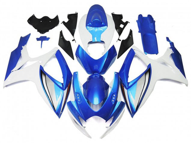 2006-2007 Suzuki GSXR 600 / GSXR 750 Motorcycle Fairings - White Blue OEM Style Australia for Sale