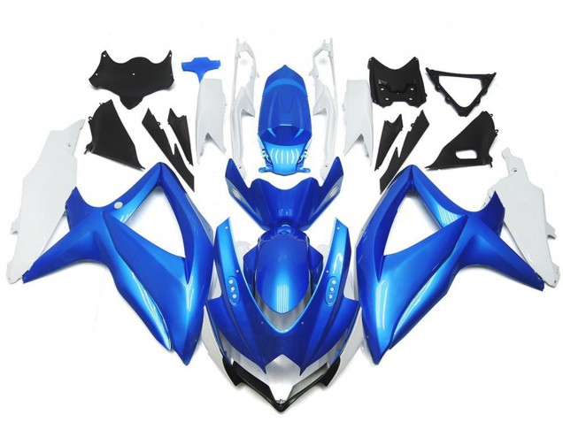 2008-2010 Suzuki GSXR 600 / GSXR 750 Motorcycle Fairings - White Light Blue Australia for Sale
