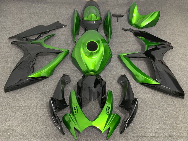 2006-2007 Suzuki GSXR 600 / GSXR 750 Motorcycle Fairings - Green Black Australia for Sale