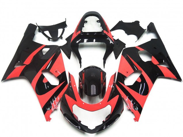 2001-2003 Suzuki GSXR 600 / GSXR 750 Motorcycle Fairings - Light Red Glossy Black OEM Style Australia for Sale