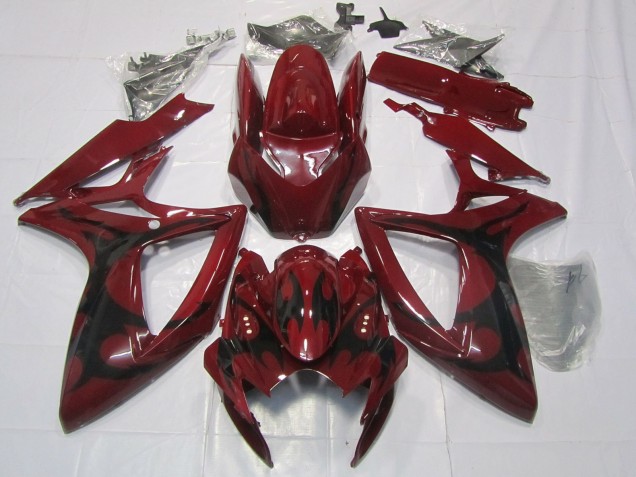 2006-2007 Suzuki GSXR 600 / GSXR 750 Motorcycle Fairings - Maroon Red Australia for Sale