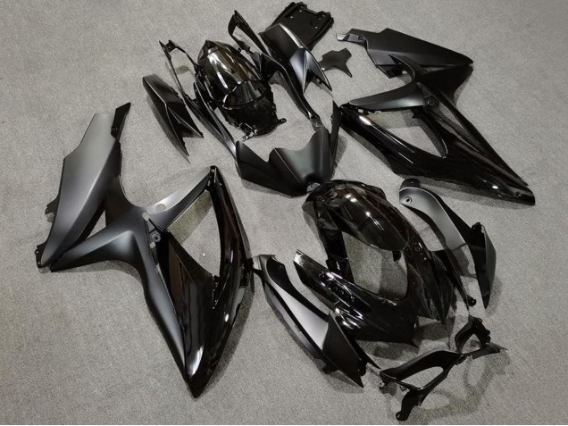 2008-2010 Suzuki GSXR 600 / GSXR 750 Motorcycle Fairings - Glossy Black Matte Black Australia for Sale