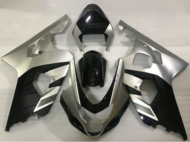 2004-2005 Suzuki GSXR 600 / GSXR 750 Motorcycle Fairings - Silver Black Australia for Sale