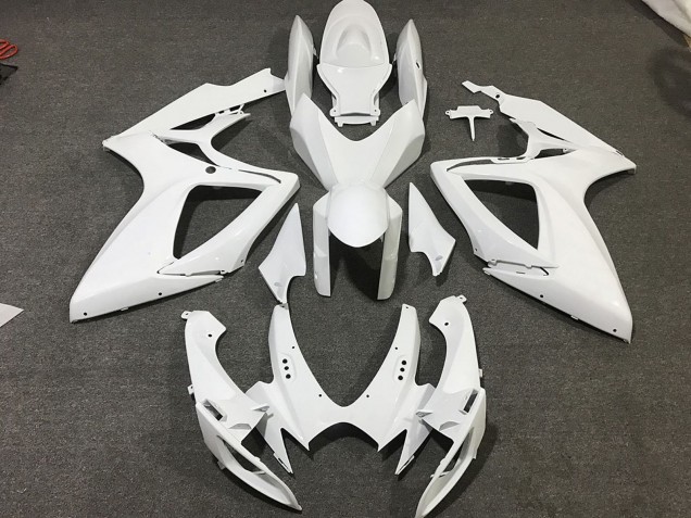 2006-2007 Suzuki GSXR 600 / GSXR 750 Motorcycle Fairings - White Australia for Sale