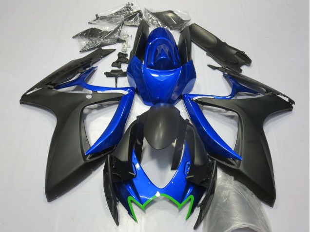 2006-2007 Suzuki GSXR 600 / GSXR 750 Motorcycle Fairings - Blue Matte Black Green OEM Style Australia for Sale