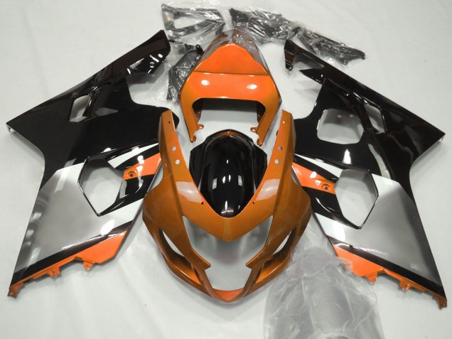 2004-2005 Suzuki GSXR 600 / GSXR 750 Motorcycle Fairings - Orange Silver Black Australia for Sale