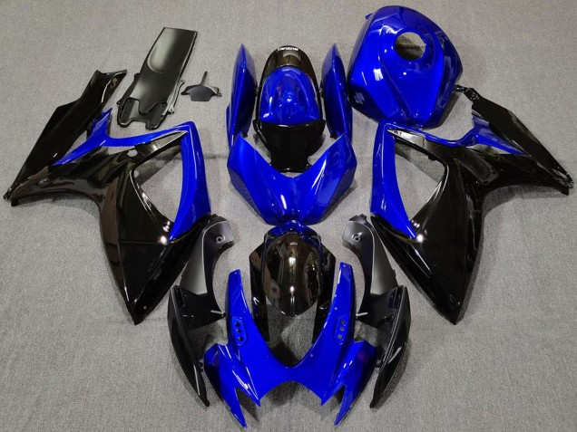2006-2007 Suzuki GSXR 600 / GSXR 750 Motorcycle Fairings - Blue Glossy Black Australia for Sale