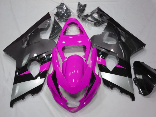 2004-2005 Suzuki GSXR 600 / GSXR 750 Motorcycle Fairings - Pink Silver Black Australia for Sale