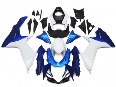 2011-2024 Suzuki GSXR 600 / GSXR 750 Motorcycle Fairings - White Blue Australia for Sale