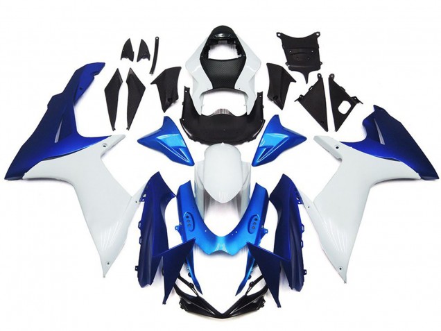 2011-2024 Suzuki GSXR 600 / GSXR 750 Motorcycle Fairings - White Blue Australia for Sale