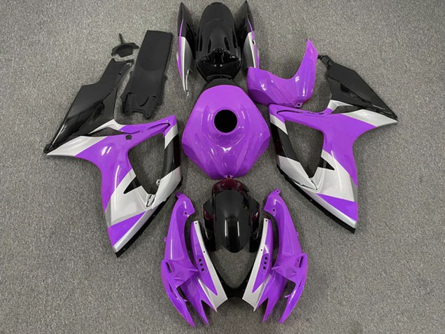 2006-2007 Suzuki GSXR 600 / GSXR 750 Motorcycle Fairings - Purple Silver Glossy Black Australia for Sale