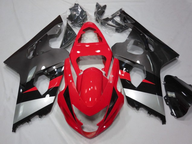 2004-2005 Suzuki GSXR 600 / GSXR 750 Motorcycle Fairings - Red Silver Black Australia for Sale