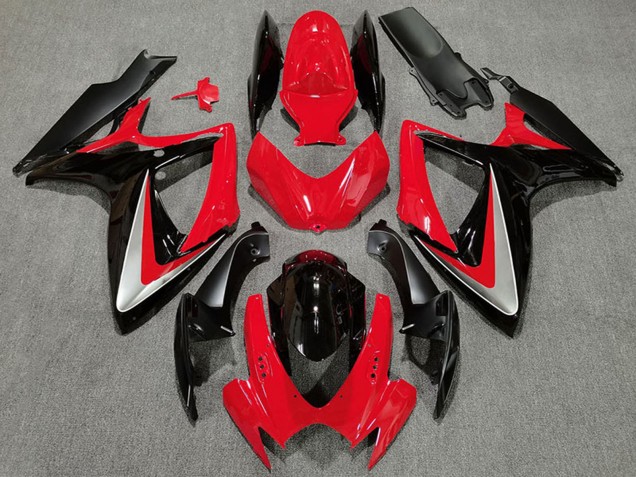 2006-2007 Suzuki GSXR 600 / GSXR 750 Motorcycle Fairings - Red Grey Glossy Black OEM Style Australia for Sale