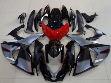 2011-2024 Suzuki GSXR 600 / GSXR 750 Motorcycle Fairings - Grey Red Glossy Black Australia for Sale