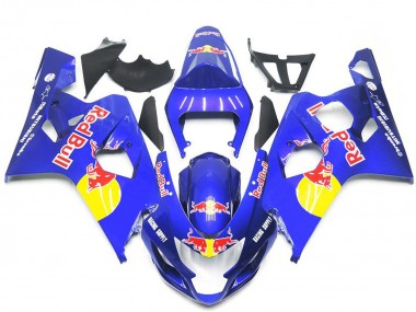 2004-2005 Suzuki GSXR 600 / GSXR 750 Motorcycle Fairings - Blue Yellow Red Bull Style Australia for Sale