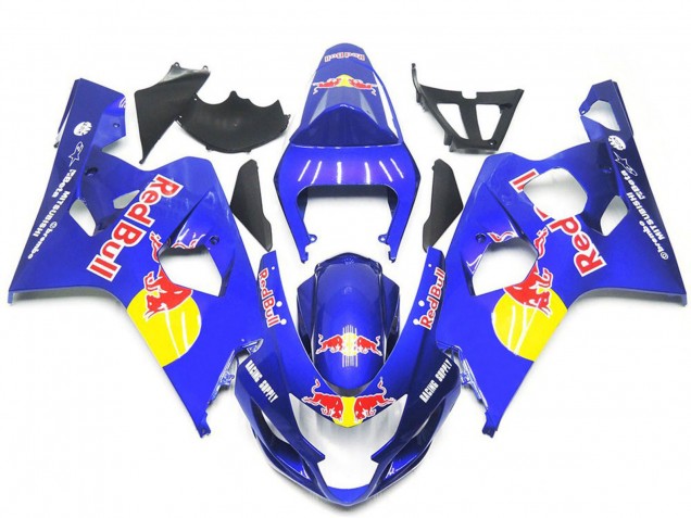 2004-2005 Suzuki GSXR 600 / GSXR 750 Motorcycle Fairings - Blue Yellow Red Bull Style Australia for Sale