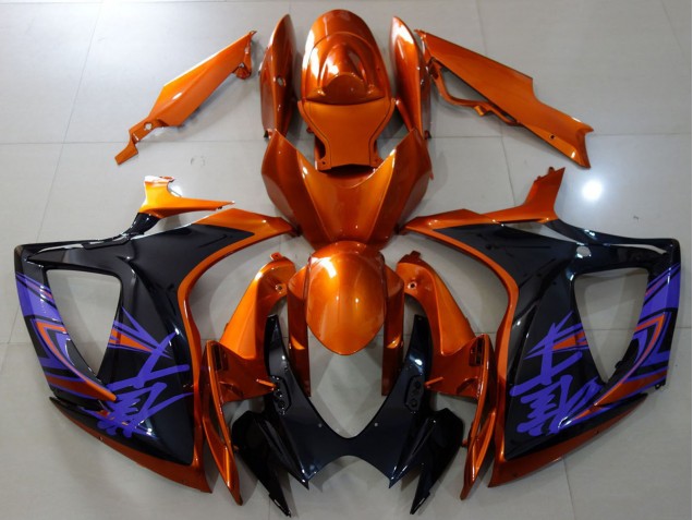 2006-2007 Suzuki GSXR 600 / GSXR 750 Motorcycle Fairings - Orange Glossy Black Blue Australia for Sale