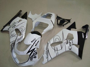 2001-2003 Suzuki GSXR 600 / GSXR 750 Motorcycle Fairings - White Black Corona Alstare Australia for Sale