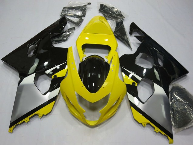 2004-2005 Suzuki GSXR 600 / GSXR 750 Motorcycle Fairings - Yellow Silver Black OEM Style Australia for Sale