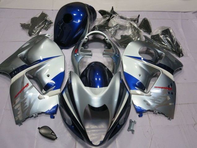 1996-2007 Suzuki GSXR 1300 Motorcycle Fairing - Silver Blue Australia for Sale