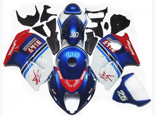 1996-2007 Suzuki GSXR 1300 Motorcycle Fairings - White Blue Red Motul Australia for Sale