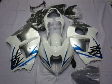 1996-2007 Suzuki GSXR 1300 Motorcycle Fairings - White Silver Blue Australia for Sale