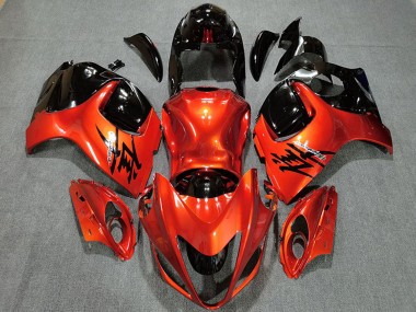 2008-2020 Suzuki GSXR 1300 Motorcycle Fairings - Candy Orange Glossy Black Australia for Sale