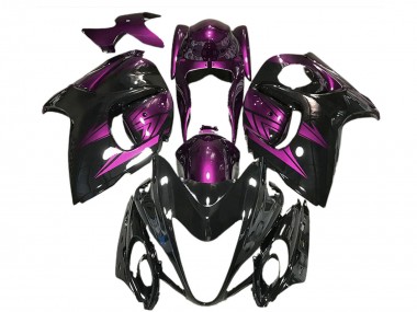 2008-2020 Suzuki GSXR 1300 Motorcycle Fairings - Glossy Black and Deep Purple Australia for Sale
