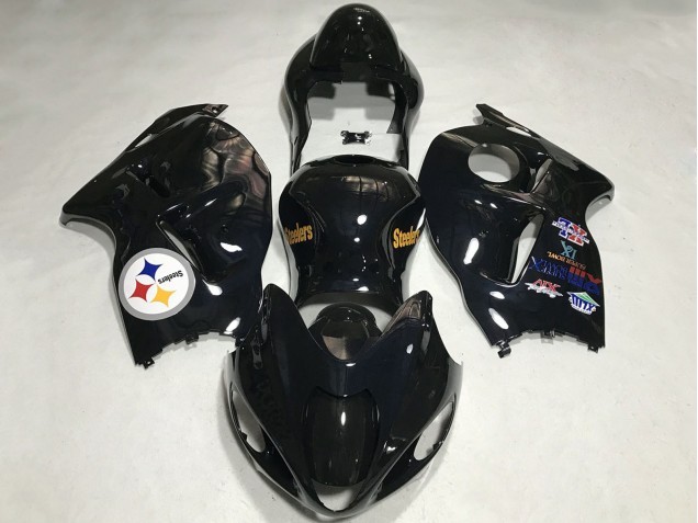 1996-2007 Suzuki GSXR 1300 Motorcycle Fairings - Glossy Black Team Logo Australia for Sale