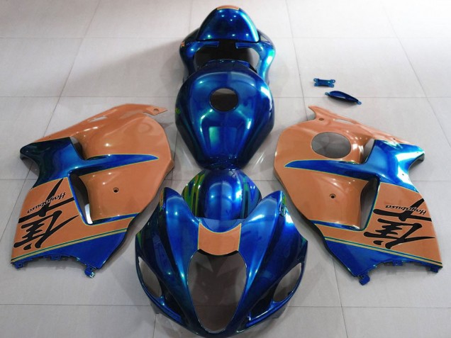 1996-2007 Suzuki GSXR 1300 Motorcycle Fairings - Glossy Blue and Desert Tan Australia for Sale