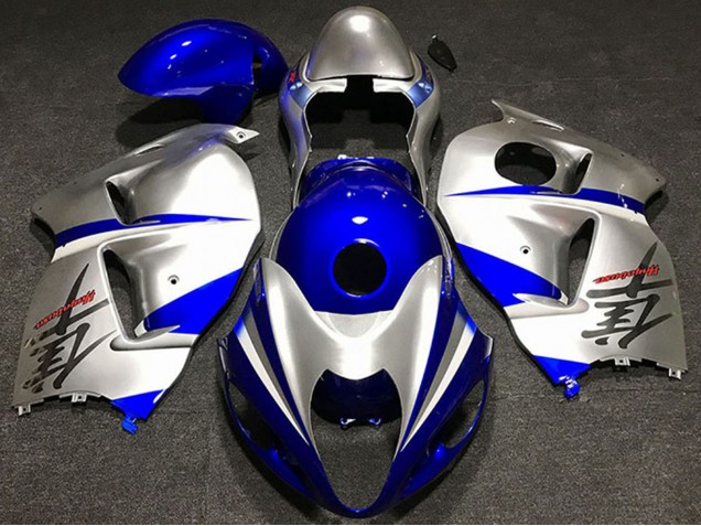 1996-2007 Suzuki GSXR 1300 Motorcycle Fairings - Silver Blue Australia for Sale