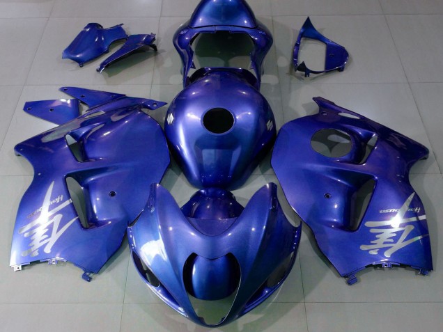 1996-2007 Suzuki GSXR 1300 Motorcycle Fairings - Glossy Blue Silver Logo Australia for Sale