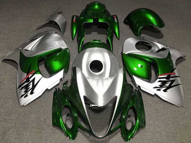 2008-2020 Suzuki GSXR 1300 Motorcycle Fairings - Glossy Green and Silver Australia for Sale