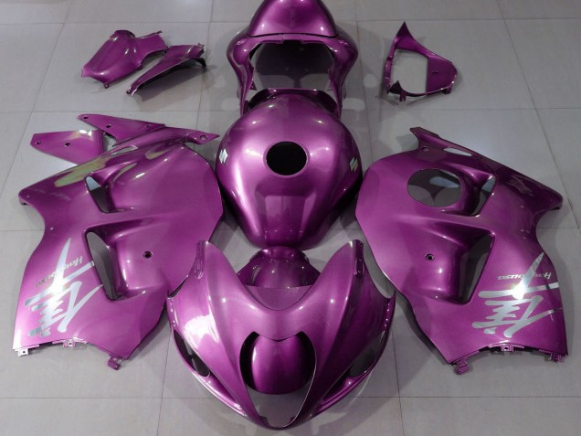 1996-2007 Suzuki GSXR 1300 Motorcycle Fairings - Glossy Pink Silver Logo Australia for Sale