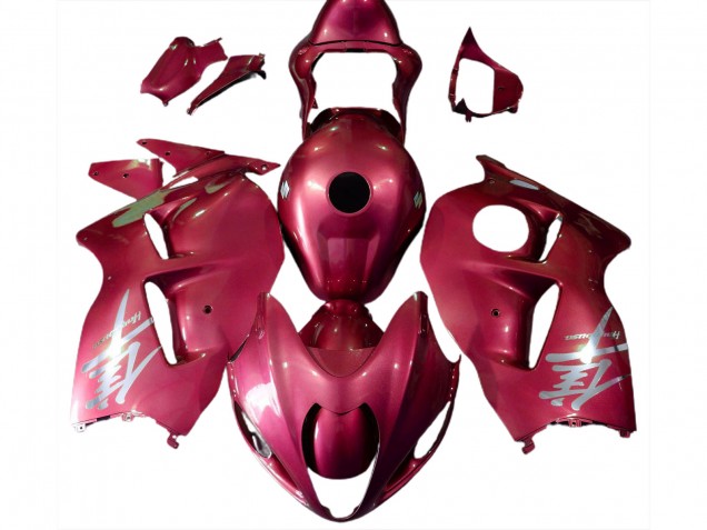 1996-2007 Suzuki GSXR 1300 Motorcycle Fairings - Glossy Red Silver Logo Australia for Sale