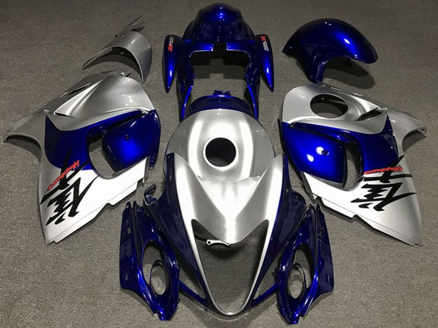 2008-2020 Suzuki GSXR 1300 Motorcycle Fairings - Glossy Silver and Blue Australia for Sale