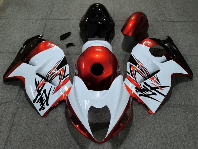 1996-2007 Suzuki GSXR 1300 Motorcycle Fairings - White Orange Australia for Sale