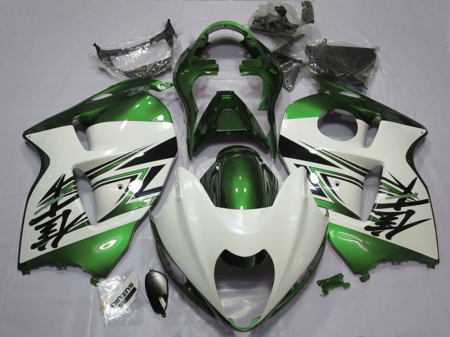 1996-2007 Suzuki GSXR 1300 Motorcycle Fairings - Glossy White Green Australia for Sale
