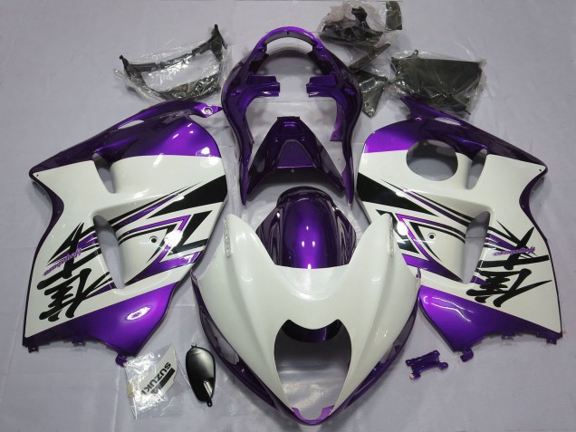 1996-2007 Suzuki GSXR 1300 Motorcycle Fairings - Glossy White Purple Australia for Sale