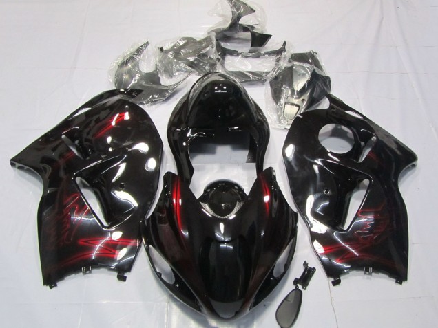 1996-2007 Suzuki GSXR 1300 Motorcycle Fairings - Red Glossy Black Australia for Sale