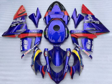 2004-2005 Kawasaki ZX10R Motorcycle Fairings - Blue and Red Trick Star Australia for Sale