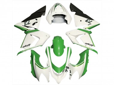2004-2005 Kawasaki ZX10R Motorcycle Fairings - Glossy White Green Australia for Sale