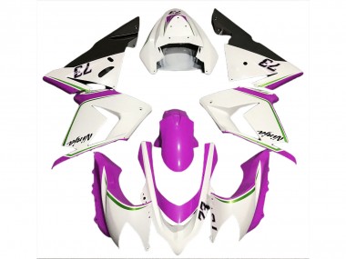 2004-2005 Kawasaki ZX10R Motorcycle Fairings - Glossy White Pink Australia for Sale