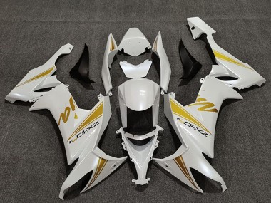 2008-2010 Kawasaki ZX10R Motorcycle Fairings - Pearl White Gold Australia for Sale