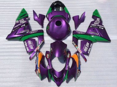 2004-2005 Kawasaki ZX10R Motorcycle Fairings - Purple and Green Trick Star Australia for Sale